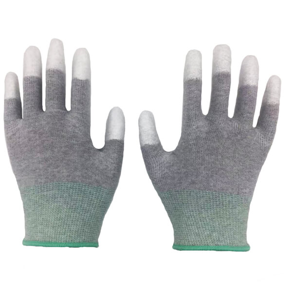 (PU104) - Static Shell PU Anti With Gloves Everpro Glove ESD Dipped Fiber Carbon Coated Finger Work