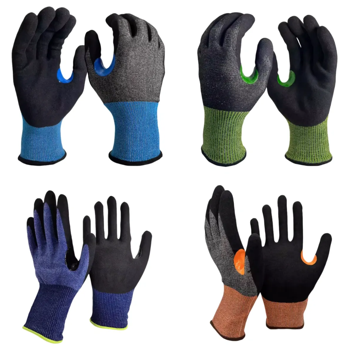 18 Gauge Sandy Nitrile Coated Cut Resistant Gloves group photo